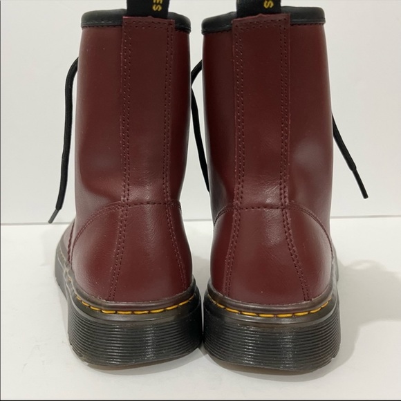 Dr. Martens Zavala Combat Boots Cherry Red 6 - Picture 3 of 12